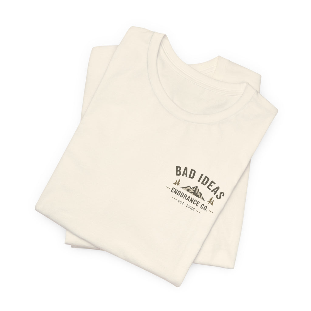 Bad Ideas Endurance Co. Skeleton Runner Trail Running Shirt | Ultra Marathon Tee