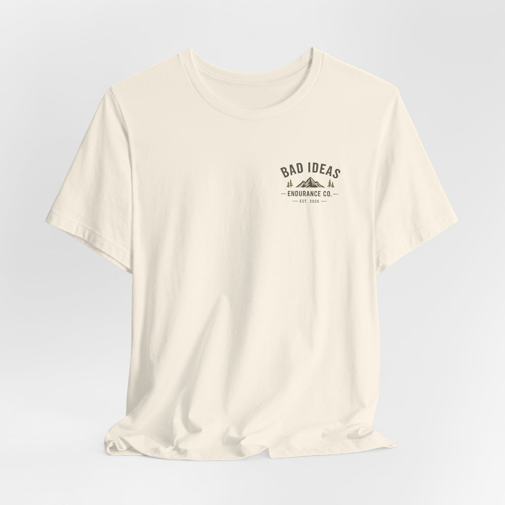 Bad Ideas Endurance Co. Skeleton Runner Trail Running Shirt | Ultra Marathon Tee