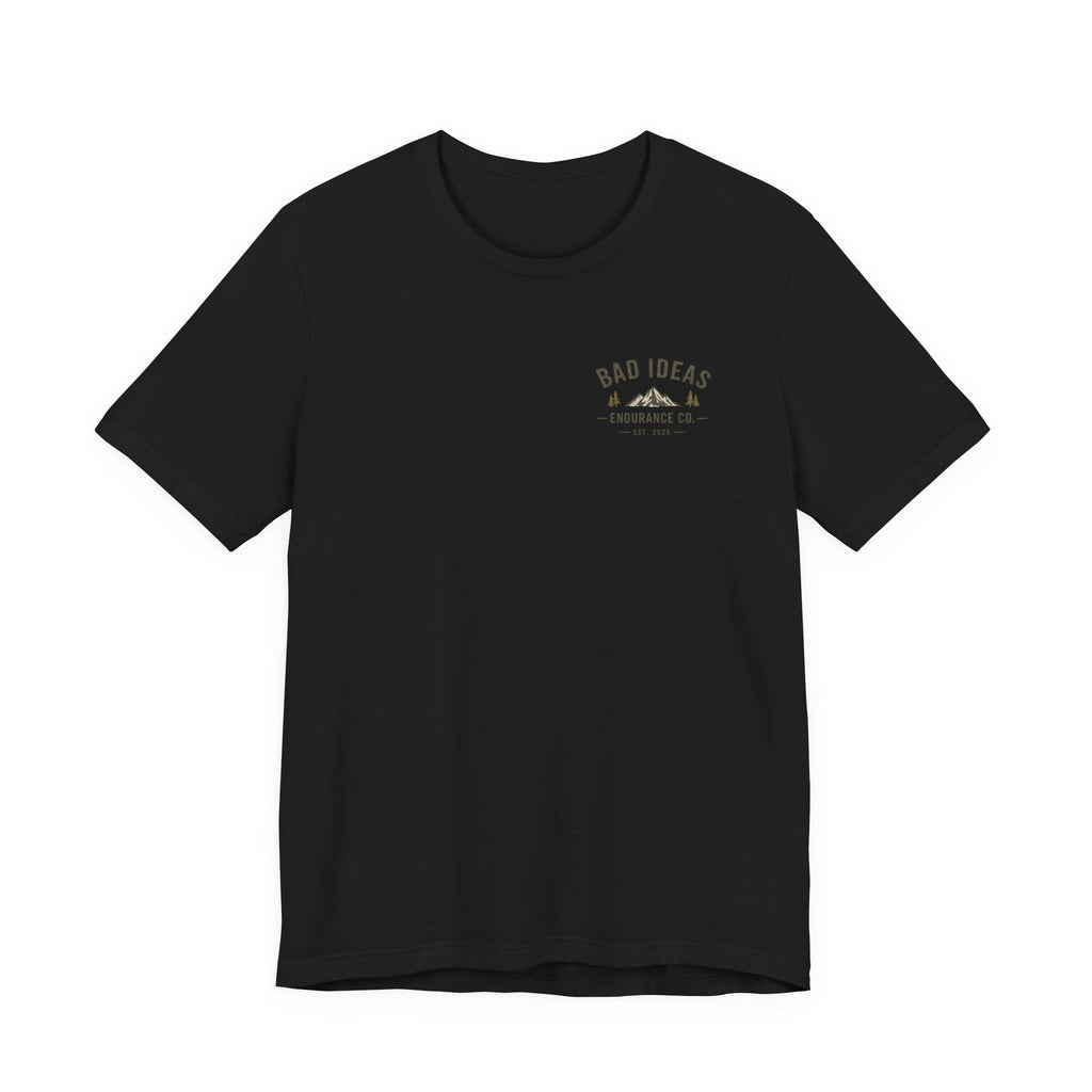 Bad Ideas Endurance Co. Skeleton Runner Trail Running Shirt | Ultra Marathon Tee