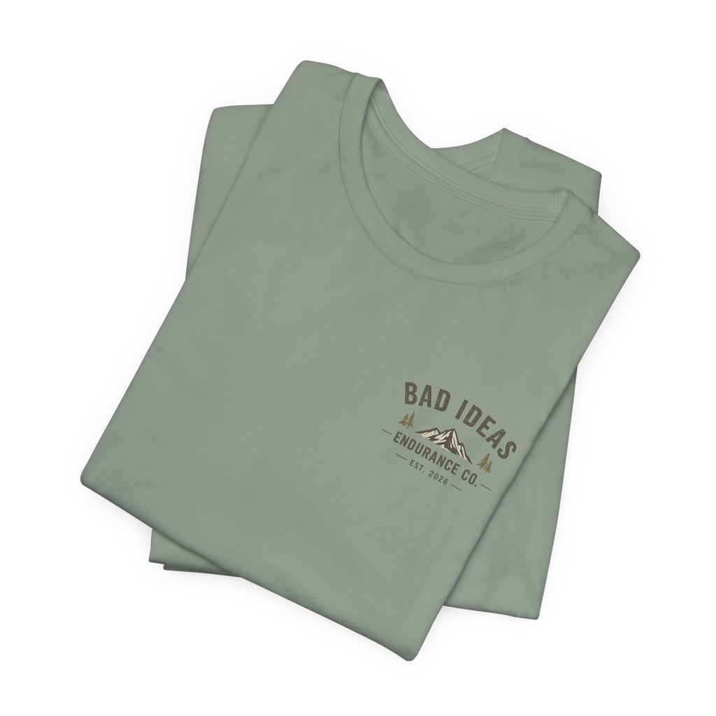 Bad Ideas Endurance Co. Skeleton Runner Trail Running Shirt | Ultra Marathon Tee