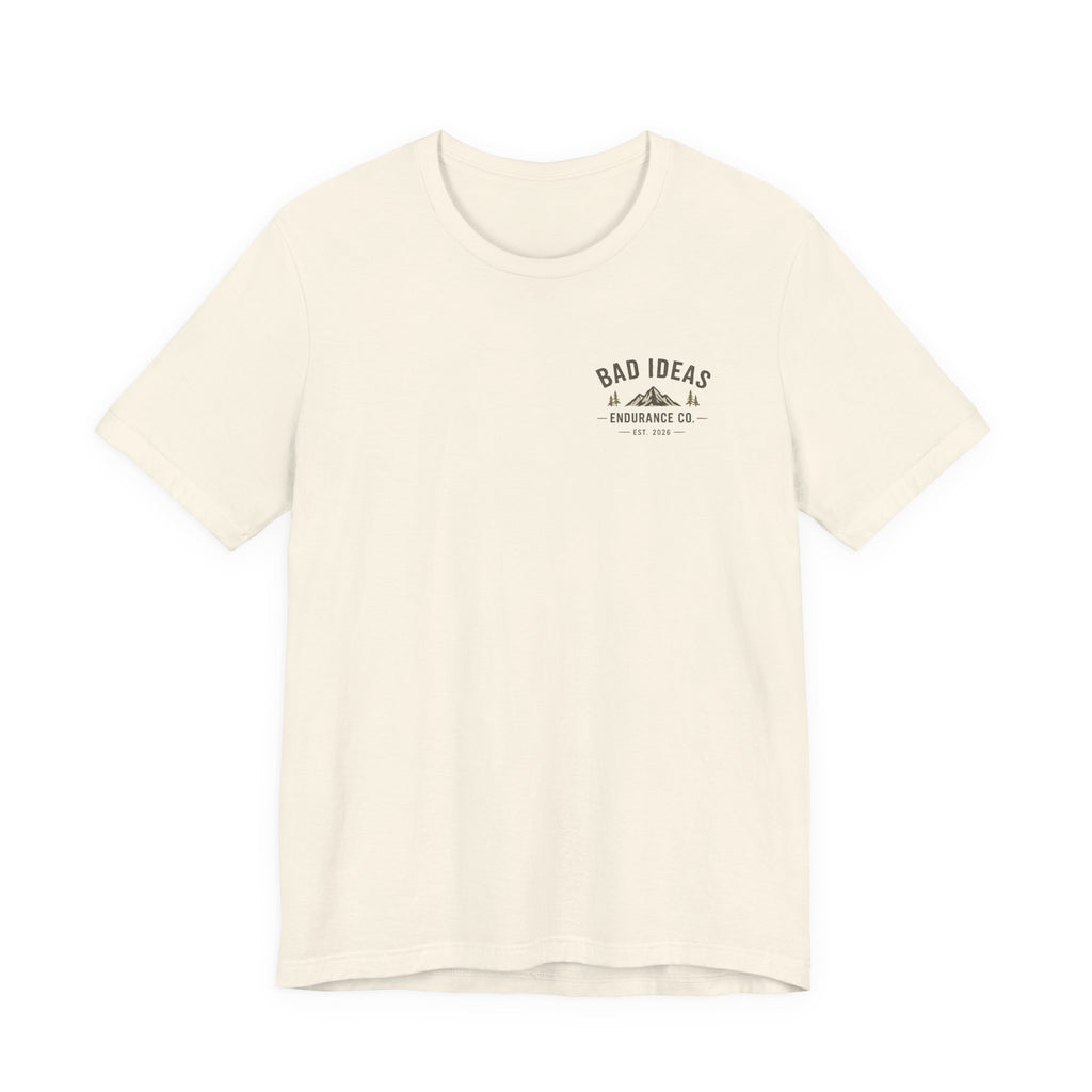 Bad Ideas Endurance Co. Skeleton Runner Trail Running Shirt | Ultra Marathon Tee